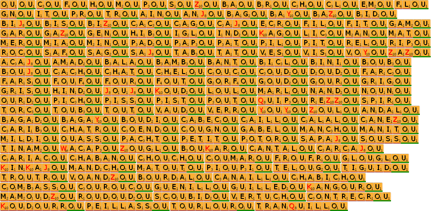 Liste des 170 mots se terminant par OU